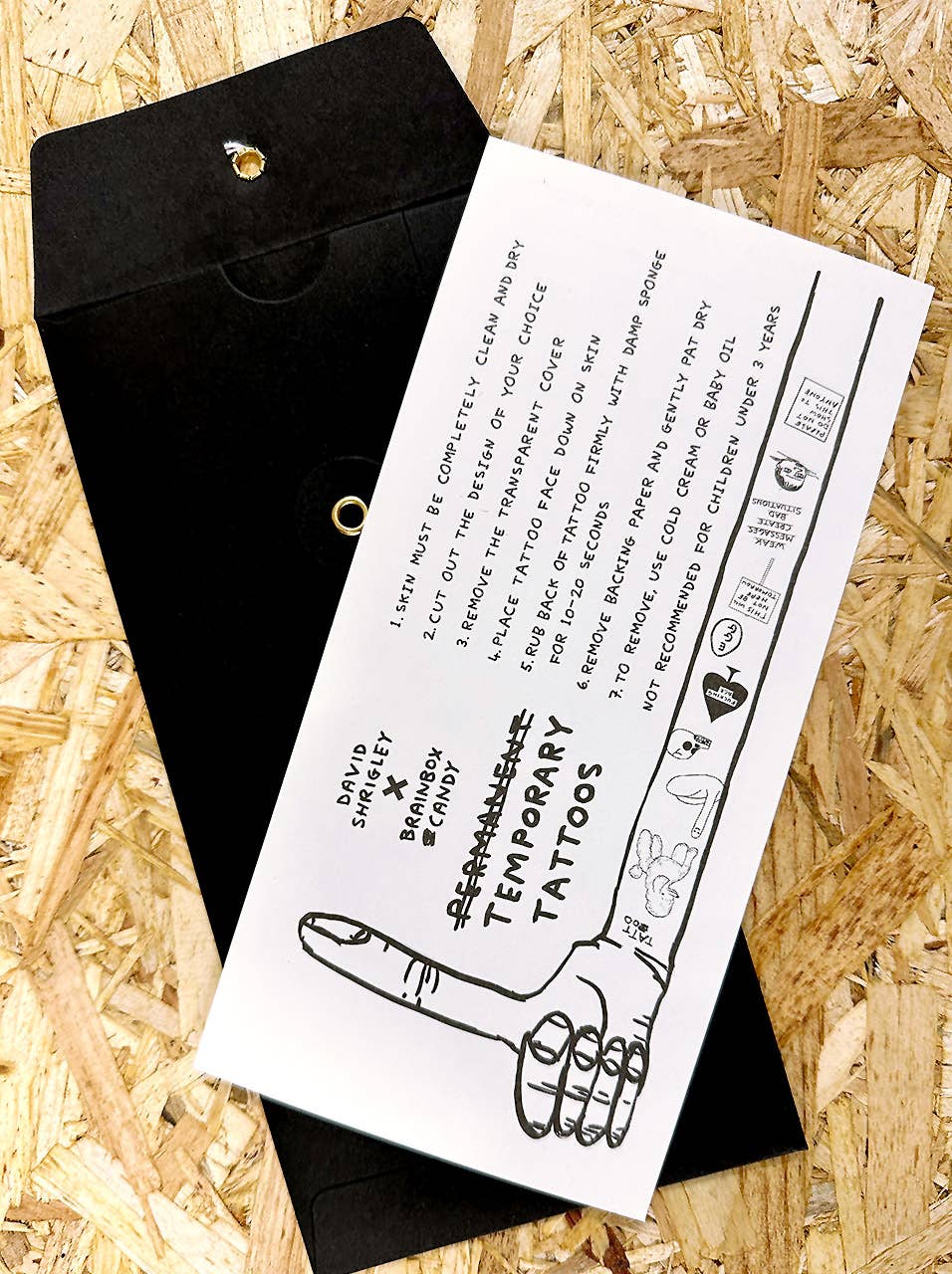 David Shrigley Temporäre Tattoos
