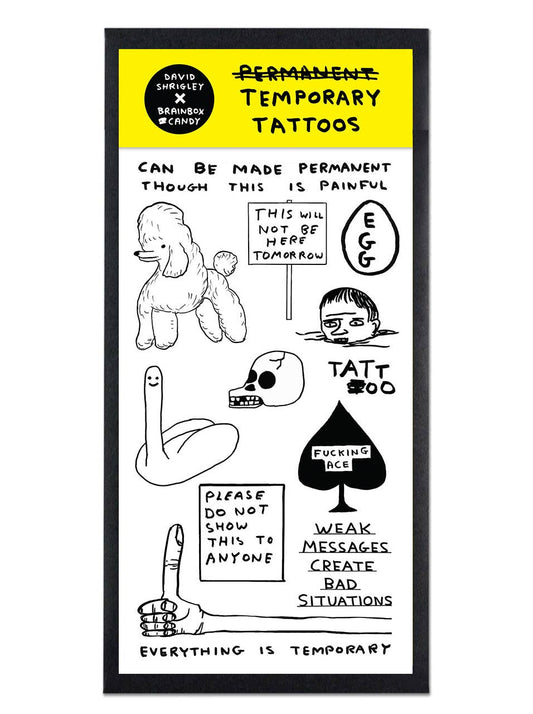 David Shrigley Temporäre Tattoos