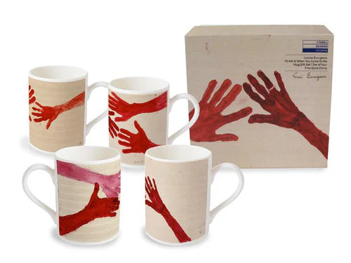 Louise Bourgeois (Red Hands) Tassenset in Geschenkbox - 10am is When You Come to Me
