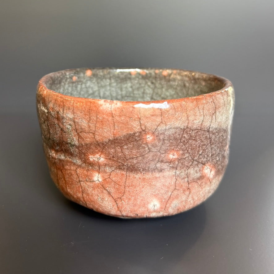 Bol à thé Raku – pièce unique fabriquée à la main en céramique Raku traditionnelle