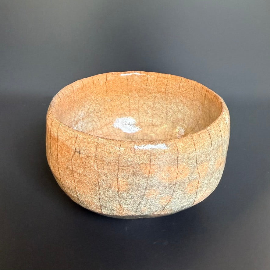 Bol à thé Raku – pièce unique fabriquée à la main en céramique Raku traditionnelle