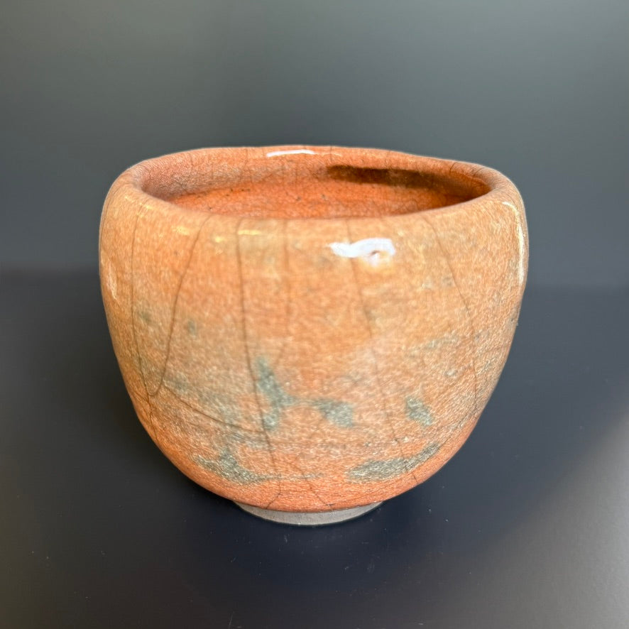 Bol à thé Raku – pièce unique fabriquée à la main en céramique Raku traditionnelle