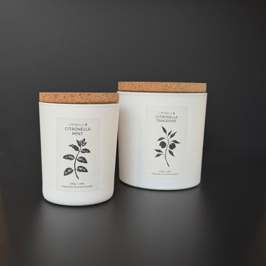NEU: Cerabella LEUKOS - Citronella Glaskerze