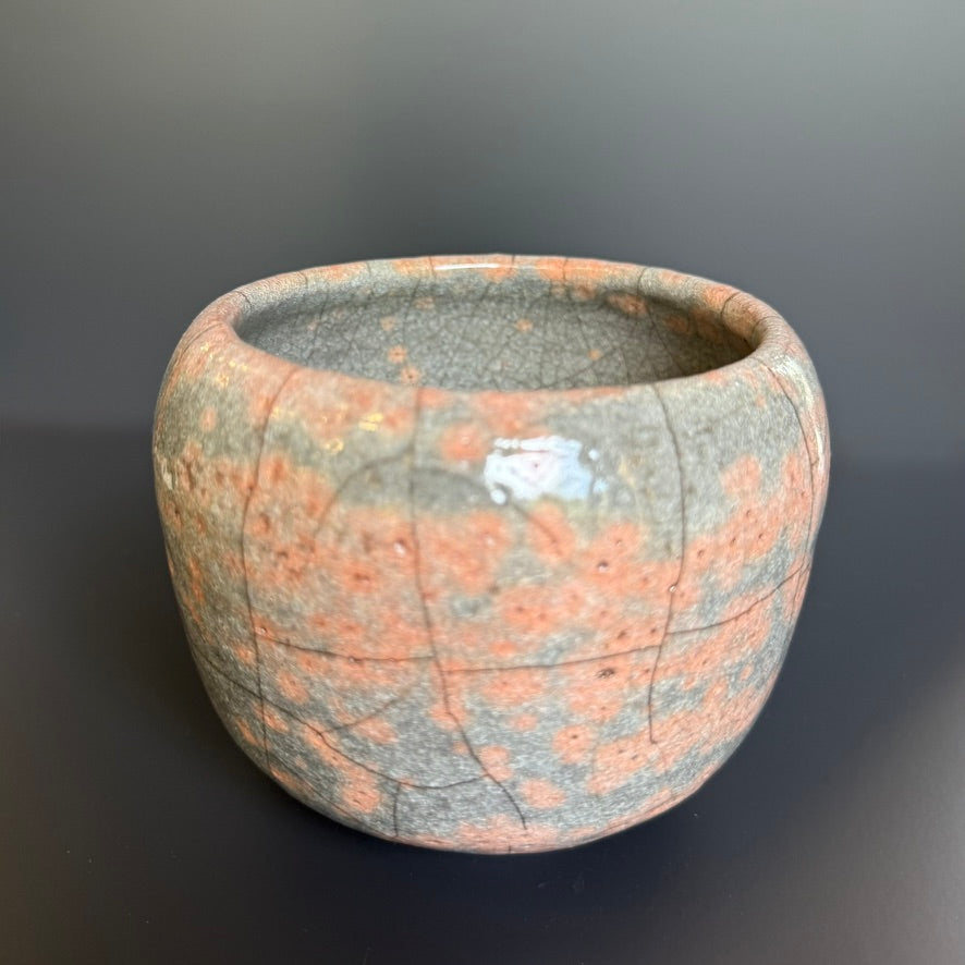 Bol à thé Raku – pièce unique fabriquée à la main en céramique Raku traditionnelle