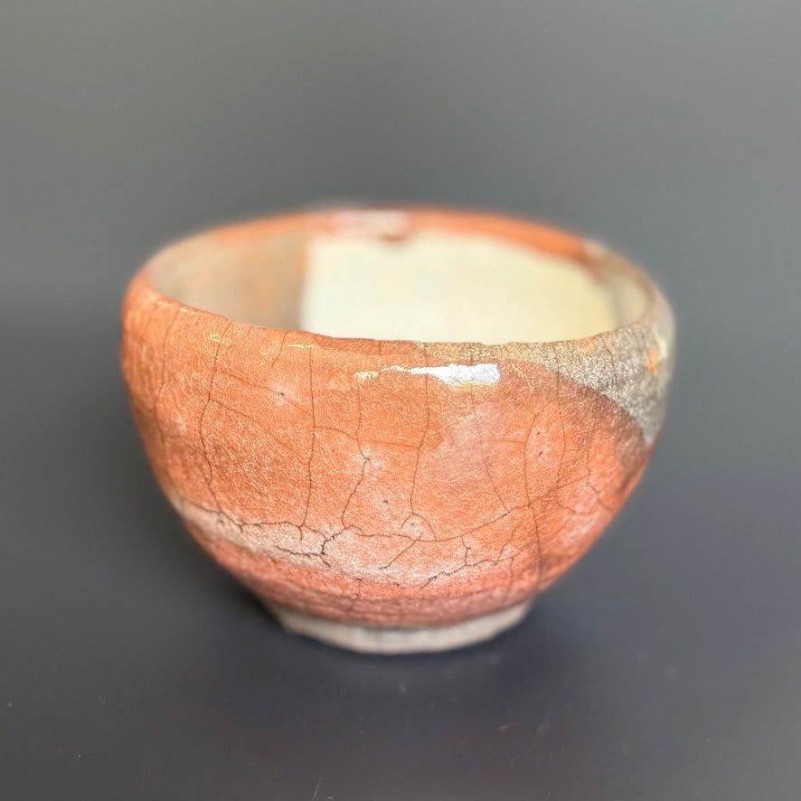 Bol à thé Raku – pièce unique fabriquée à la main en céramique Raku traditionnelle