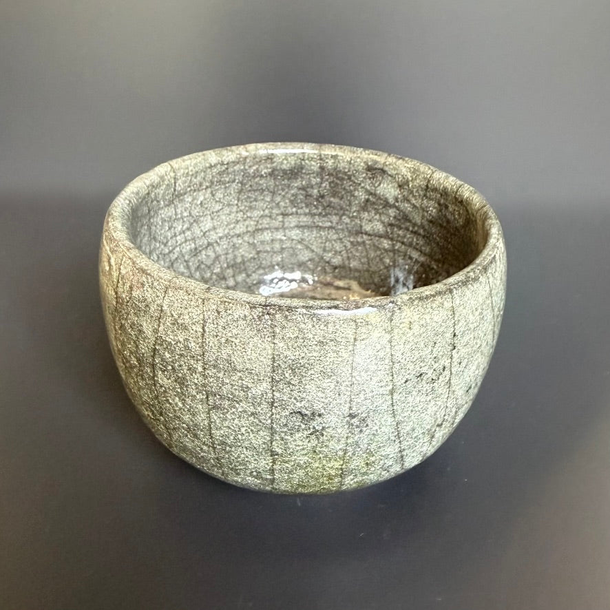 Bol à thé Raku – pièce unique fabriquée à la main en céramique Raku traditionnelle