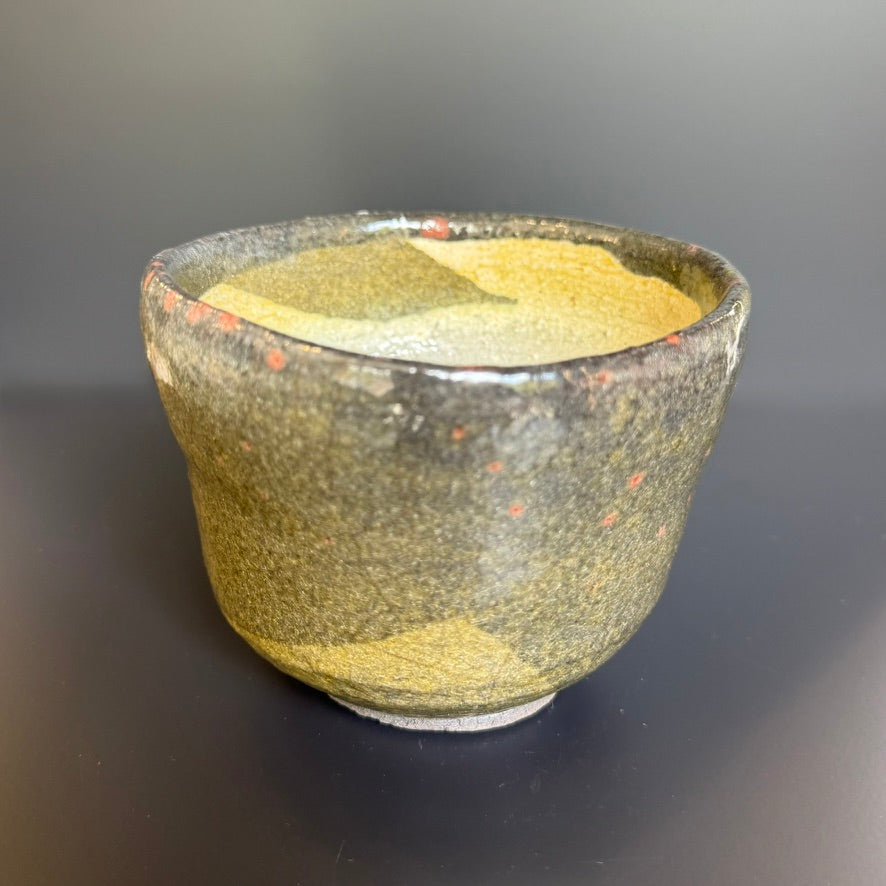Bol à thé Raku – pièce unique fabriquée à la main en céramique Raku traditionnelle