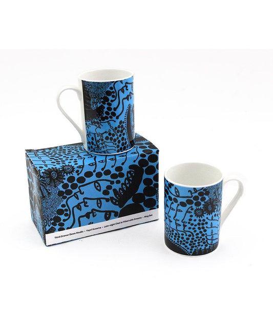 Yayoi Kusama Mug Set "Late-Night Chat Is Filled With Dreams"