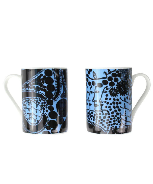 Yayoi Kusama Mug Set "Late-Night Chat Is Filled With Dreams"