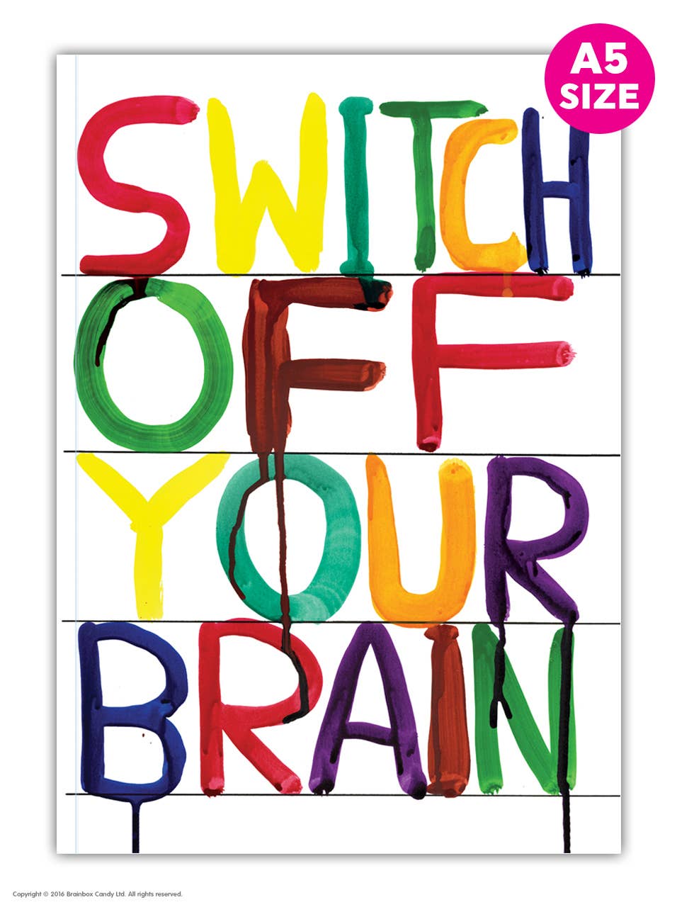 David Shrigley - Carnet A5 « Switch Off Brain »